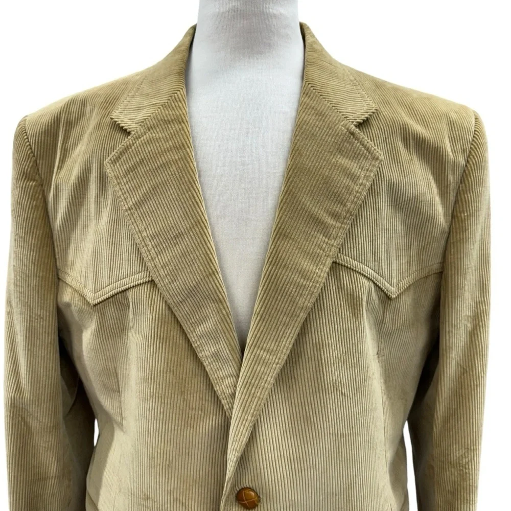 Levi's Western Wear Corduroy Blazer Jacket Men’s 46R Elbow Patches 70's Cowboy